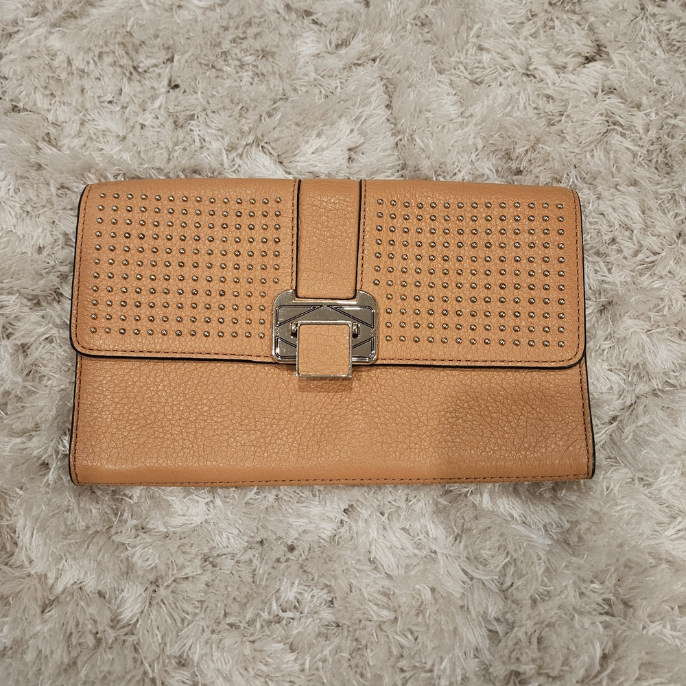 Rebecca Minkoff Orange Studded Clutch